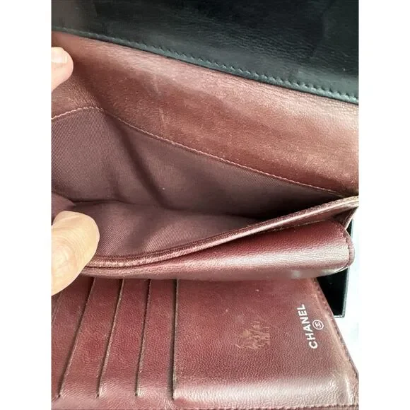 CHANEL Flap Wallet Quilted Black Silver Tone Hardware W/box - Picture 16 of 16